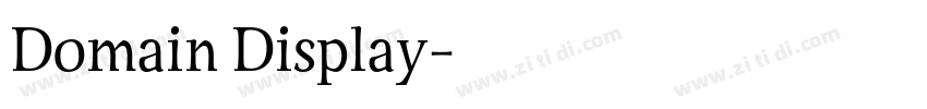 Domain Display字体转换